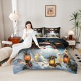 thumbnail image 4 of Castle Fairy Teens Xmas Snowman 2pcs Bedding Comforter Set,Kawaii Rabbit Twin Comforter Sets,Happy New Year Breathable Bedding Set,Microfiber Bedroom Decor, 4 of 8