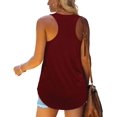 thumbnail image 2 of Womens Racerback Tank Tops Loose Fit Causal Summer U Neck, 2 of 5