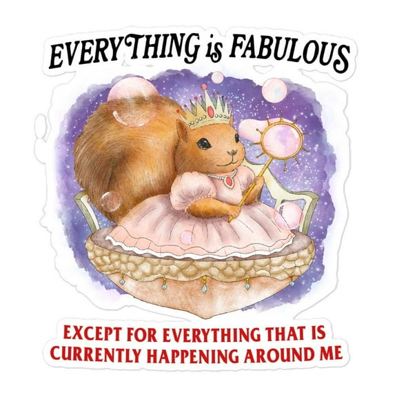 Fabulous Bubble-Free Stickers Vinyl Decal Cute Sticker Aesthetic Design Fun Sticker Water Bottle Laptop Gift (3x3inch)