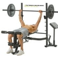PRCTZ Adjustable Weight Bench with Olympic Squat Rack, Arm and Leg Developer with Preacher Pad