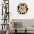 thumbnail image 4 of Better Homes & Gardens Wood Planks Clock, Natural Stain Finish, WMC222N, 4 of 6