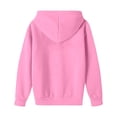 thumbnail image 6 of XAOFW Girls Back To School Hoodies Long Sleeve Letter Print Hooded Sweatshirt Loose Fit Pullover Hoodies For First Day Of School Breathable Top 13-14 Years, 6 of 7
