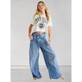 thumbnail image 4 of Jeans Wide Leg Denim Pants Vintage 'S Y2K Street Fashion Boyfriend Straight Denim Pants S, 4 of 7