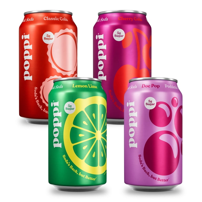 Poppi Classic Variety Pack Prebiotic Soda, 12 fl oz 8-pack