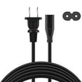 thumbnail image 3 of PwrON Compatible TV Power Cord 6Ft Cable for TCL : 2 Prong AC Wall Plug 2-Slot LED LCD Insignia Sharp Toshiba JVC Hisense Electronics UN65KS8000FXZA UN40J5200AFXZA 43UH6100 Black, 3 of 5