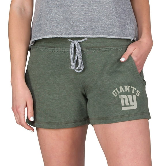 Women's Concepts Sport Green New York Giants Mainstream French Terry Tri-Blend Shorts