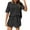 Black, variant on RMGVDSD Womens Fashion 2 Piece Outfits Sweatsuits Casual Summer Short Sleeve Round Neck Tops And Shorts Sets Comfort Fit Women Outfits