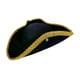 thumbnail image 3 of Gorra pirata elegante y versátil con tres picos para actuaciones, fiestas y disfraces. Sombrero con ala de doble encaje, 3 of 7
