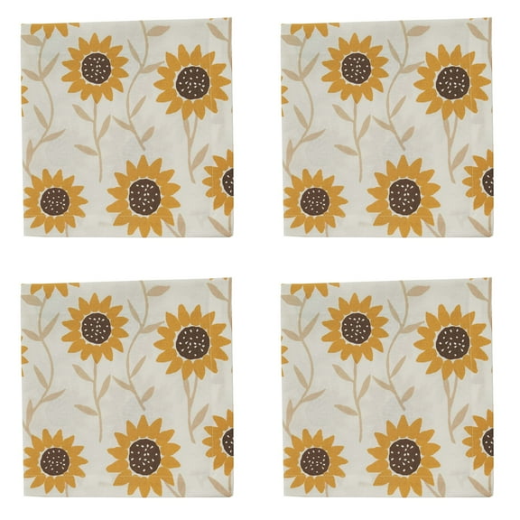Split P Sunflower Print Napkin Set of 4