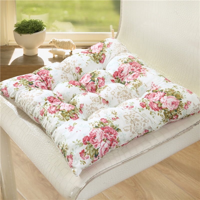 15.7''x15.7'' Square Chair Pad Seat Cushion with Ties Non-Slip Soft