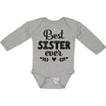 thumbnail image 3 of Inktastic Best Sister Ever Gift Girls Long Sleeve Baby Bodysuit, 3 of 5