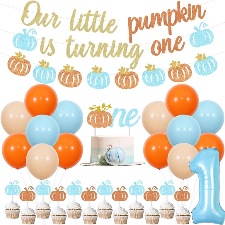 „Our Little Pumpkin Is One“ Banner – 1. Geburtstag Deko – Kürbis-Motto – 203 X 12 Cm – Wiederverwendbar