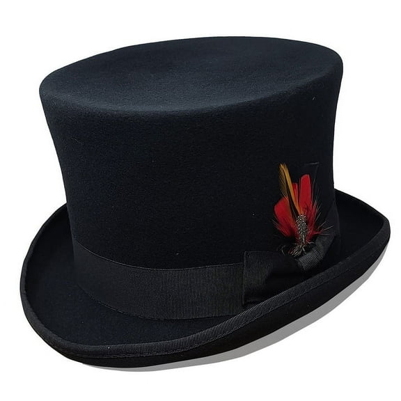 Different Touch Men 100% Wool Felt Top Hats Victorian Style Mad Hatter Tall