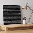 thumbnail image 4 of Ships Next Day Canvas Wall Art 12"x12",Black White Geometric Wood Framed Canvas Print Painting,Modern Striped Plaid Abstract Art Ready to Hang Small Picture Wall Decor for Kitchen Dining Room Office, 4 of 9