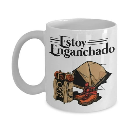 Vintage Estoy Enganchado Hiking Gear Mexican Style Coffee & Tea Gift Mug Stuff For Spanish Speaking Hispanic Men &