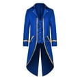 thumbnail image 2 of Yteetum Men's Steampunk Vintage Tailcoat Jacket Medium Length Tailcoat Steampunk Stage Costume Role Halloween Coat Vintage Tuxedo Suit Jackets Medieval Costumes Role Play Halloween Costume Uniform, 2 of 9