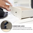 thumbnail image 5 of Milisten 4Pcs Office Desk Drawer Lock Zinc Alloy High Strength Use 2.44X1.97X0.79 Inch Black, 5 of 8