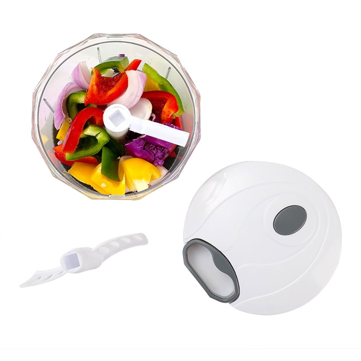  Hand Powered Food Chopper,Portable Easy Pull Food
