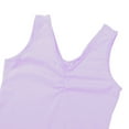 thumbnail image 4 of iEFiEL Girls Adjustable Shoulder Ballet Dance Gymnastics Leotard with Chiffon Wrap Skirt Lavender L, 4 of 7