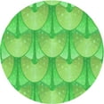 thumbnail image 1 of Ahgly Company Machine Washable Indoor Round Transitional Emerald Green Area Rugs, 3' Round, 1 of 7