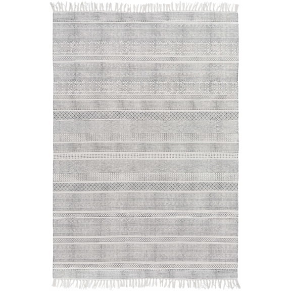BoutiqueRugs Durbin Bohemian/Global Area Rug - Charcoal, Off White - 2' x 3'