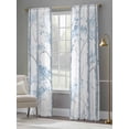 thumbnail image 4 of Blue Leaf Branches Sheer Curtains 84 Inch Length 2 Panels Set, Vintage Tree Watercolor Voile Window Treatment Rod Pocket Curtains Sheers Drapes for Bedroom/Living Room/Kitchen 52"x84"x2, 4 of 7