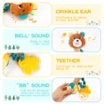 thumbnail image 3 of Sonajeros para bebés de 0 a 6 meses, juego de 2 sonajeros para bebés de 0 a 6 meses, sonajero de peluche suave con agarre manual, sonajero para bebé, accesorio de viaje sensorial con sonido chirriante, 3 of 5