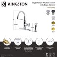 thumbnail image 6 of Kingston Brass KSD2433RNX Ostro Single-Handle 2-Hole Deck Mount Kitchen Faucet, Antique Brass, 6 of 7