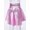 Pink, variant on Aislor Kids Girls Fashion High Waist Solid Color Bronzing High-Low Ruffle Hem Skirt Jazz Hip Hop Dancewear