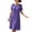 Purple, variant on Summer Dress for Women Maternity Midi Dress Crew Neck Short Sleeve A Line Sundress Loose Long Dress Baby Shower Pregnancy Dresses for Photoshoot Vacation Maternity Clothings