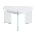 thumbnail image 3 of ACME Noland Coffee Table in White High Gloss & Clear Glass, 3 of 5