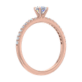 thumbnail image 2 of 0.40 Carat Prong Set Solitaire Diamond Engagement Ring Band in 14K Rose Gold (Ring Size 10.5), 2 of 5