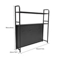 thumbnail image 2 of Metal Bookshelf Pegboard Organizer Shelf Peg Board Desk Mount with Pegboard Hooks, 2 of 13