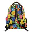 thumbnail image 2 of Chririnla Durable School Bag for Elementary Back to School, Polyester Lightweight Book Bag, Dachshund Floral Pattern, 2 of 9