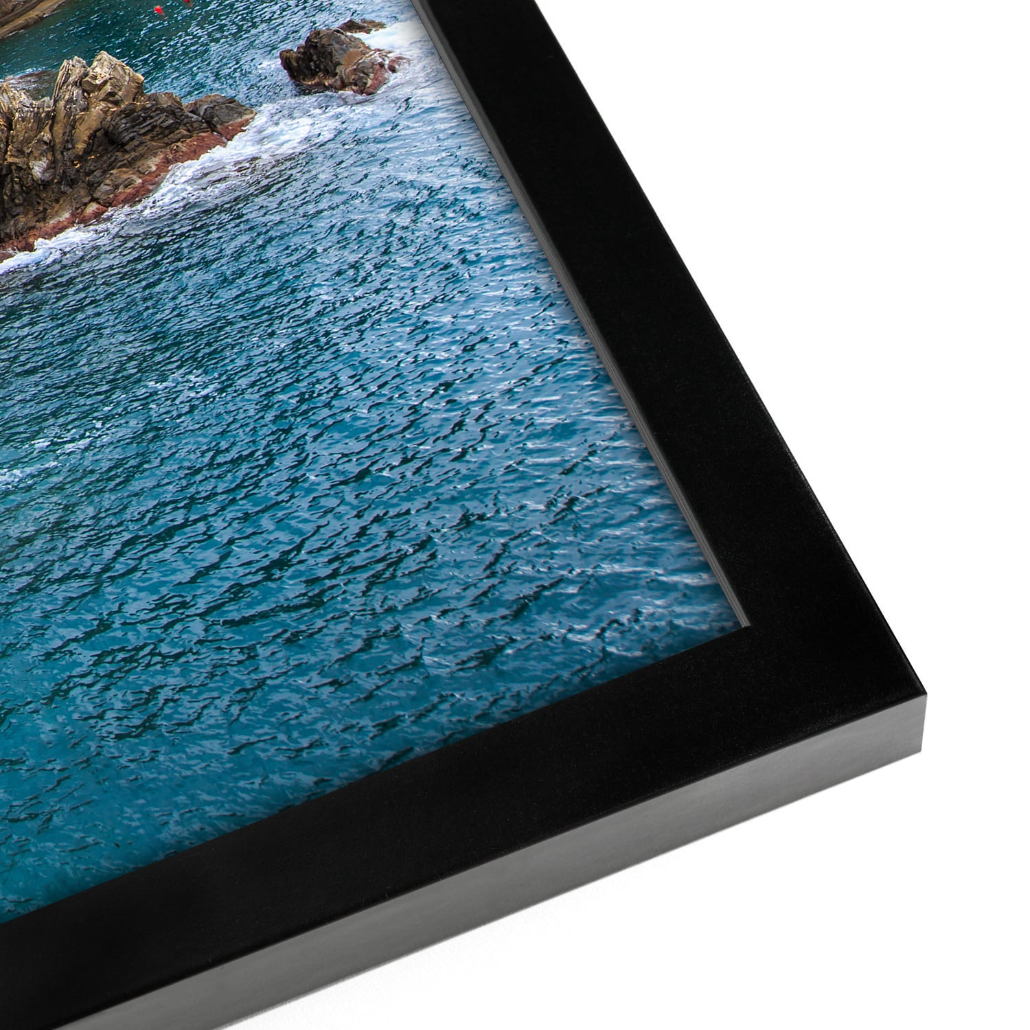 Americanflat 14x18 Picture Frame in Black - Composite Wood with Polished Plexiglass - Horizontal and Vertical Formats for Wall
