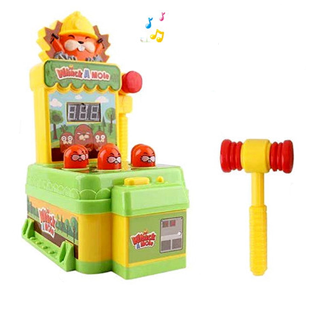 Whack A Mole Game Mini Gioco Arcade Elettronico Pounding Bench Coin Gioco con 1 Martello Giocattolo Gioco di Sviluppo Educativo Interattivo per Bambini dai 3 Anni in su Whack A Mole Game Mini Gioco Arcade Elettronico Pounding Bench Coin Gioco con 1 Martello Giocattolo Gioco di Sviluppo Educativo Interattivo per Bambini dai 3 Anni in su