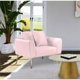 thumbnail image 2 of Meridian Furniture Quinn Pink Velvet Chair, 2 of 3