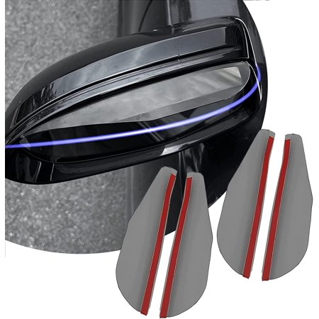 4Pcs Car Rear View Side Mirror Rain Eyebrow,Universality Carbon Fiber Rain Visor for Car Truck SUV (black)
