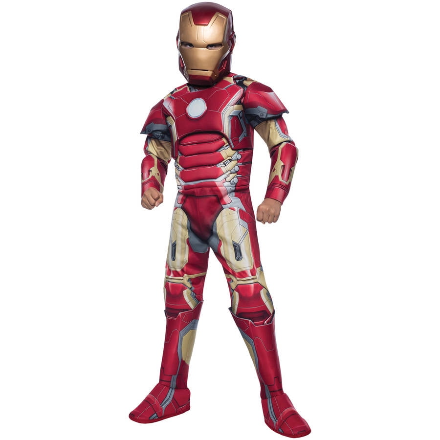 Iron Man Mark 43 Boys Child Halloween Costume, One Size, L (12-14 ...