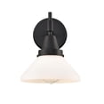 thumbnail image 2 of 447-1W-BK-G4471 Innovations Lighting Caden - 1 Light Wall Sconce-9.25 Inches Tall and 8 Inches Wide-Matte Black Finish-Matte White Glass Color, 2 of 3