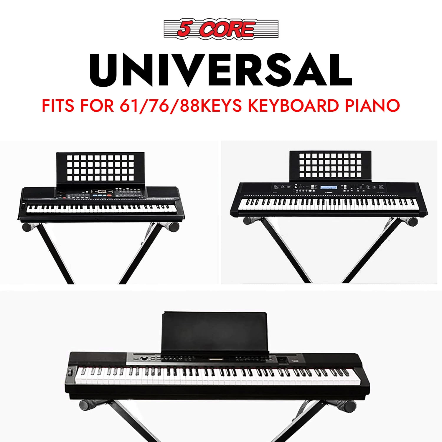 5 Core Keyboard Stand X Shape Height Adjustable Foldable Portable Key Board DJ Controller Stands