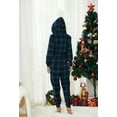thumbnail image 4 of U2SKIIN Couple Onesie Pajama Sets, Hooded Zipper Christmas Matching Plaid Pjs Set for Men and Women Soft Warm Jumpsuit (Womens Blue Green Plaid, M), 4 of 5