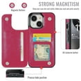 thumbnail image 3 of for iPhone 13 Wallet Case with Card Holder, PU Faux Leather Kickstand Card Slots Case, Double Magnetic Clasp and Durable Shockproof Cover, 3 of 8