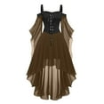 thumbnail image 1 of ZVAVZ Mes Commandes Places Récemment par Moi Robes Gothiques Grande Taille pour Femmes Épaules Dénudées Manches Papillon Robe en Maille Costume d'Halloween Corset Vintage Robe de Bal, 1 of 3