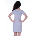thumbnail image 4 of Moomaya Summer Fit Short Sleeve Plain Jersey Dress Basic Casual Short Tshirt Dresses-D5, 4 of 7