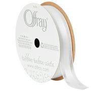 Offray Ribbon, White 5/8 inch Sheer Ribbon, 9 feet