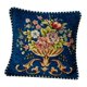 thumbnail image 5 of Funda de almohada cuadrada lavable a máquina de 19 x 19 pulgadas con estampado floral Azul, 5 of 9