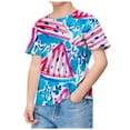 thumbnail image 4 of Utlike Boys T-Shirt Kids Summer Short Sleeve Independence Day Style Cartoon Print T-Shirt Loose Comfortable Tops Size 8-9 Years, 4 of 4