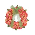 thumbnail image 5 of Thanksgiving Door Garland | Orange Hydrangea Wreath | Simulated Floral Pendant | Festive Wall Hanging Home Decor | Cloth Material | 11.8in Round | 1 Pack, 5 of 6