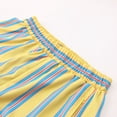 thumbnail image 6 of xingwang Clearance Plus Size Shorts for Women High Waisted,Women's Fashion Striped Casual Elastic Waist Pocket Shorts Yellow L, 6 of 7